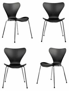 Комплект стульев Bradex Home Seven Style FR 0425K черный 4 шт.