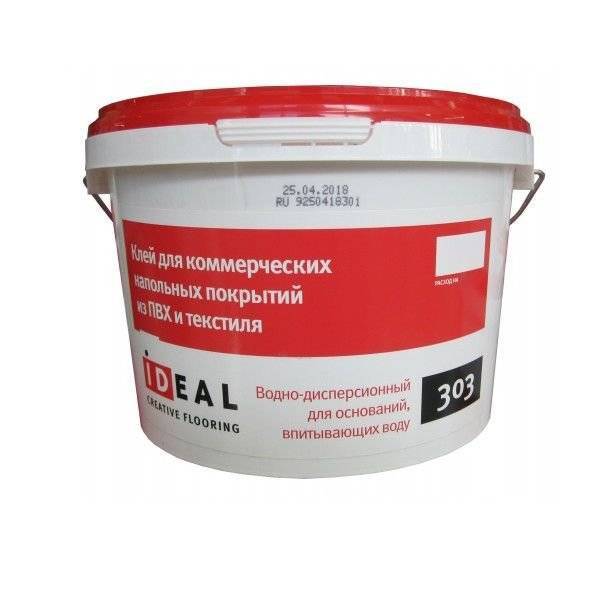 Клей для коммерческих напольных покрытий из ПВХ и текстиля Ideal 303 (14 кг)