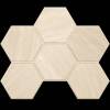 Мозаика Estima Gabbro 39870 Mosaic/GB01_NR/25x28,5/Hexagon White 25x28.5