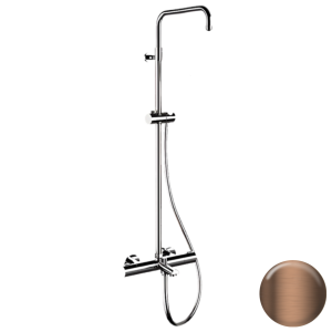 Душевая стойка Remer Elegance EQ34ASSDCU с термостатом, медь брашированная