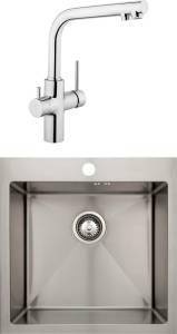 Комплект Мойка кухонная Seaman Eco Marino SMB-5151S + Смеситель VitrA Split A42144EXP для кухонной мойки