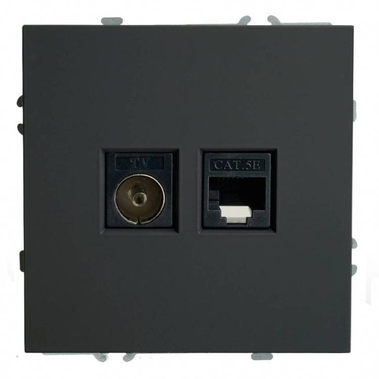 Розетка TV + компьютерная RJ-45 Stekker RST00-5106-05 49846