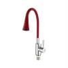 Смеситель для кухни Fashun A4053+B16 с гибким изливом, хром, красный