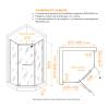 Душевой уголок RGW Passage PA-83-B 78088399-14 профиль черный, стекло прозрачное, 90x90x195 фото 4