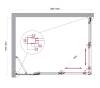 Душевой уголок BelBagno LUCE-AH-21-130/100-C-Cr профиль хром, стекло прозрачное, 130x100x195 фото 2