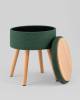 Пуф Stool Group Store Woody HS-WL14 V75 темно-зеленая, рогожка, с ящиком фото 3