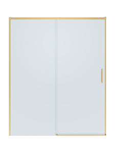 Душевая дверь в нишу Cezares PLANE-BF-1-150-C-BORO профиль брашированное золото, стекло прозрачное, 150x195