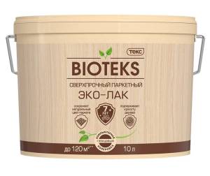 ТЕКС BIOTEKS ЭКО-ЛАК сверхпрочный для паркета,камня,кирпича,обоев на акрил.основе, полуматовый (5л)