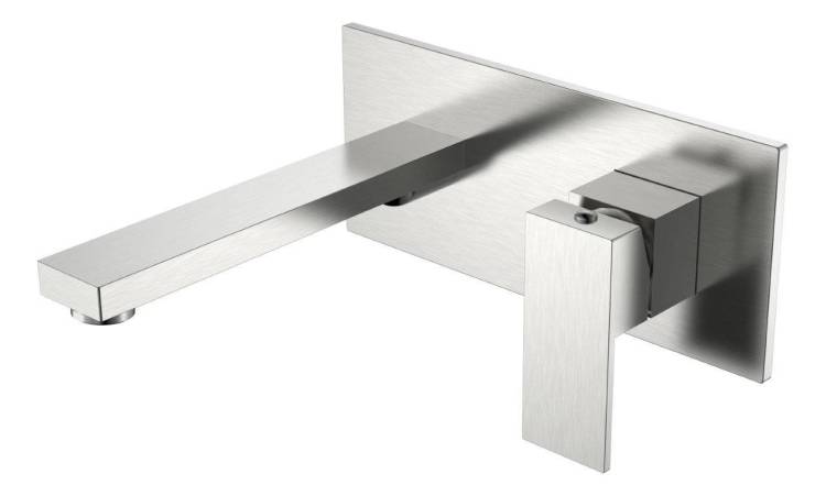 Смеситель для умывальника Boheme Qubic 475-NB Nikel Brush