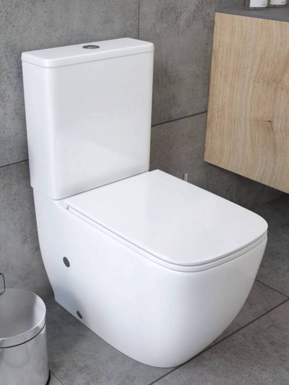 Унитаз-компакт Watersense Mandy Vortex W01855 безободковый, с крышкой-сиденьем микролифт