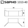 Двойной крючок SAPHO EVEREST для халата, 70x30x30 мм, хром фото 5
