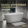 Акриловая ванна Teymi Solli Pro T130201 белая, 170х75