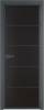 Межкомнатная дверь Profil Doors 5 AX цвет профиля Серая ночь, стекло безопасное 6 мм монохром черный 600x2000
