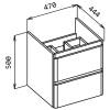Тумба под раковину Belbagno Albano-Cer ALBANO-CER-500-2C-SO-CVG 47x44x50 Cemento Verona Grigio подвесная с двумя выкатными ящиками фото 10