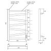 Полотенцесушитель электрический Apextermo Генезис GN00185BM черный матовый, 80x50 фото 3