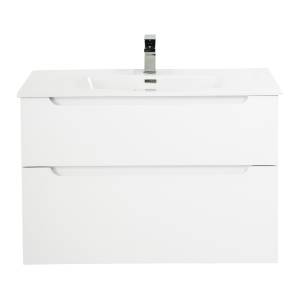 Тумба под раковину Belbagno Etna H-60 ETNA-H60-1200-2C-SO-BL-P 120x45x60 Bianco Lucido подвесная с двумя выкатными ящиками, с доводчиками