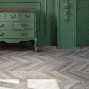 LVT Ламинат Vinilam Parquet Chevron Glue 2.5/42 4V RI153616CL4 Шеврон Шампань 690x115