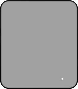 Зеркало Aquanet Контур 00367650 LED подсветка, черное, 80x70