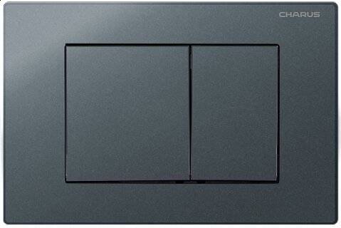 Кнопка смыва CHARUS Minimalista FP.310.GRP.01 двойной смыв, графит