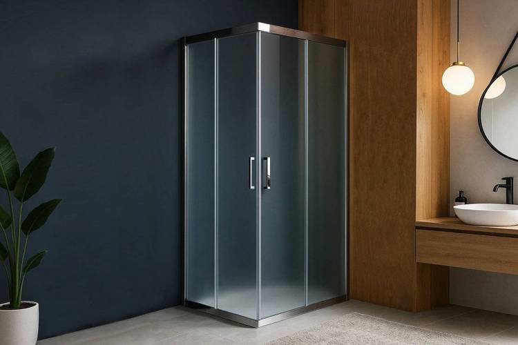 Душевой уголок Royal Bath RB HPD-C-CH профиль хром, стекло матовое, 120x120x200