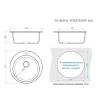 Мойка кухонная Maretti Kitchen MR475-GR серый, 47.5x47.5 фото 3