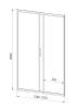Душевая дверь в нишу Royal Bath Accord RB135HS-T профиль белый, стекло прозрачное, 135x200 фото 2