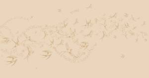 3D Фотообои Artegrafico «Грациозные ласточки в золоте на бежевом» LST-047 акварель