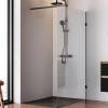 Душевая перегородка Am.Pm X-Joy W94WI-120-F1-BTE 120x195, стекло прозрачное 6 мм, профиль черный фото 2