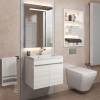 Тумба под раковину Uperwood Eva 3930213460 подвесная, с дверцами, дуб харбор белый, 50 см фото 5