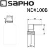 Головка дозатора запасная для диспенсера нажимного действия SAPHO, черный фото 2