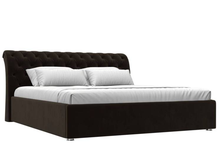 Интерьерная кровать Лига Диванов Сицилия 120870 коричневый 180x200