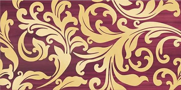 Декор Ceramica Classic Ампир 04-01-1-10-03-47-677-0 бордо 25x50
