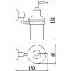 Дозатор для жидкого мыла с настенным держателем Savol 95 S-009531 хром фото 2
