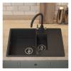 Мойка кухонная Uperwood Quartz UPD-05 3910202119 черная, 78x51 фото 2