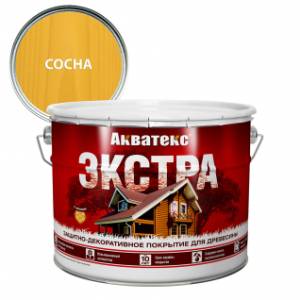 Защитно-декоративное покрытие для древесины Акватекс Экстра алкидное полуглянц сосна 9 л