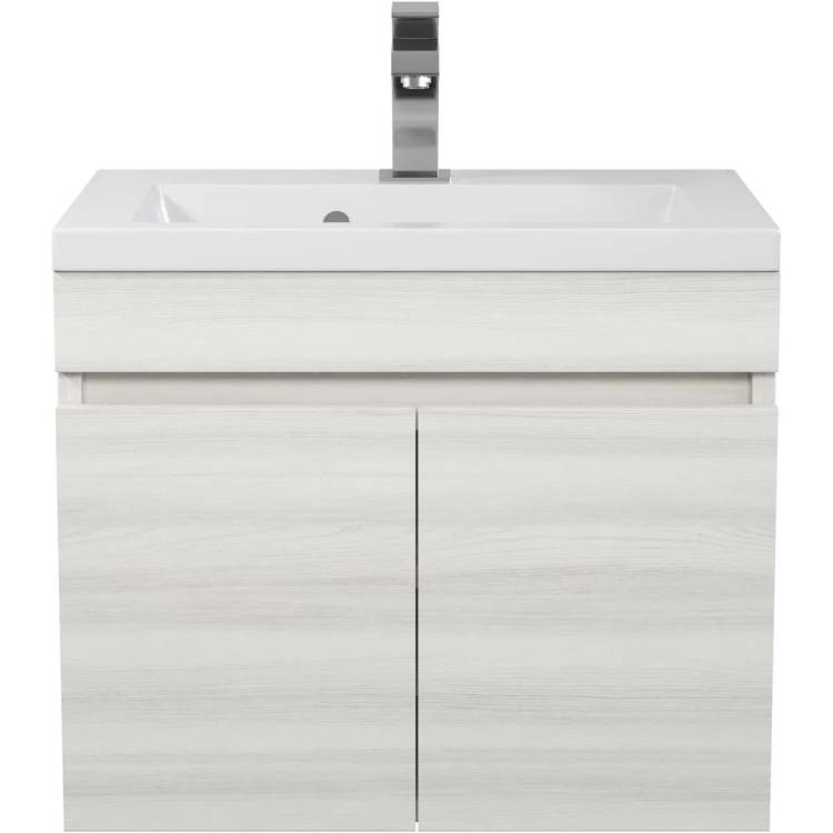 Тумба с раковиной Uperwood Eva 3930313466 с дверцами, дуб харбор белый, 49.7 см