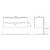 Тумба с раковиной Belbagno Acqua ACQUA-1200-2C-SO-BL 120x45x50 Bianco Lucido подвесная с двумя выкатными ящиками фото 17