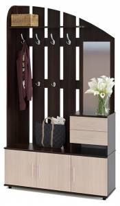 Стенка для прихожей Сокол ВШ-2.2 4680212001116, 4680212001123, 4680212001161, ШОВШ22В5б5 Венге/беленый дуб