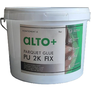 Клей двухкомпонентный полиуретановый Alto+ Parquet Glue PU 2K Fix для укладки паркета и инженерной доски A+B 10 кг
