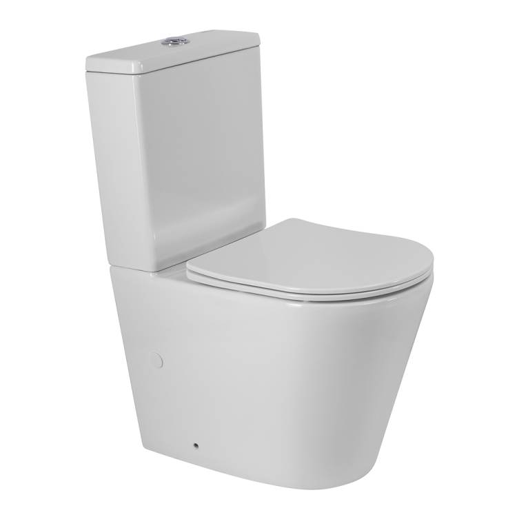 Унитаз-компакт BelBagno Flay-Tor BB2149CP-TOR/SC/BB2149T безободковый, с сиденьем микролифт, белый