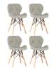 Набор из 4 стульев Stool Group Бон DC-19122601 grey X4 серый, экокожа