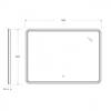 Зеркало Cezares Duet CZR-SPC-DUET-1100-800-LED-TCH 80x110 с подсветкой и сенсорным выключателем фото 9