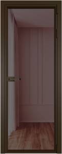 Межкомнатная дверь Profil Doors 1 AV цвет профиля Деорэ, стекло безопасное 6 мм золотистая бронза 600x2000