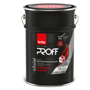 Эмаль для бетонных полов Brite Pro Line Proff Concrete Floors полуматовый RAL 3009 5 л