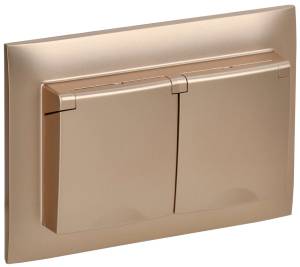 Розетка 2-местная с крышкой IEK Skandy SK-R26-16-44-K98-F песочный