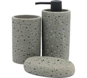 Набор аксессуаров для ванны Bath Plus Dapple 3W-PRBS-SXL-19015-A-SET3 серый