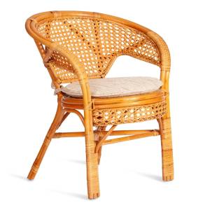 Кресло Tetchair Pelangi 02/15B 25332 мед, ротанг, с подушкой