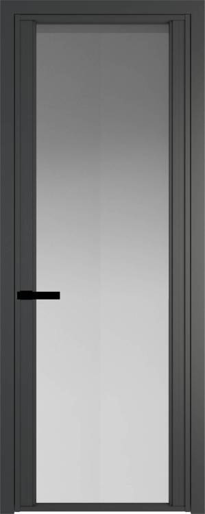 Межкомнатная дверь Profil Doors 2 AGP цвет профиля Серая ночь, стекло безопасное 6 мм матовое 600x2000