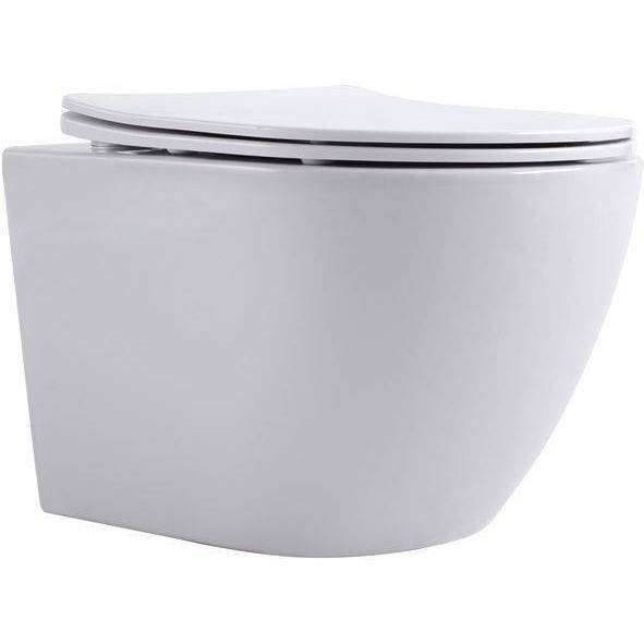 Унитаз подвесной Aquanet Cetus W Short безободковый, с крышкой-сиденьем микролифт