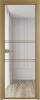 Межкомнатная дверь Profil Doors 2 AX цвет профиля Золото, стекло безопасное 6 мм ромб белый 600x2000